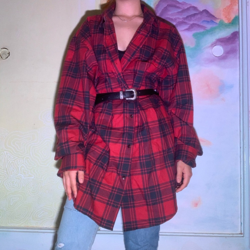 Red Oversized Men’s Flannel